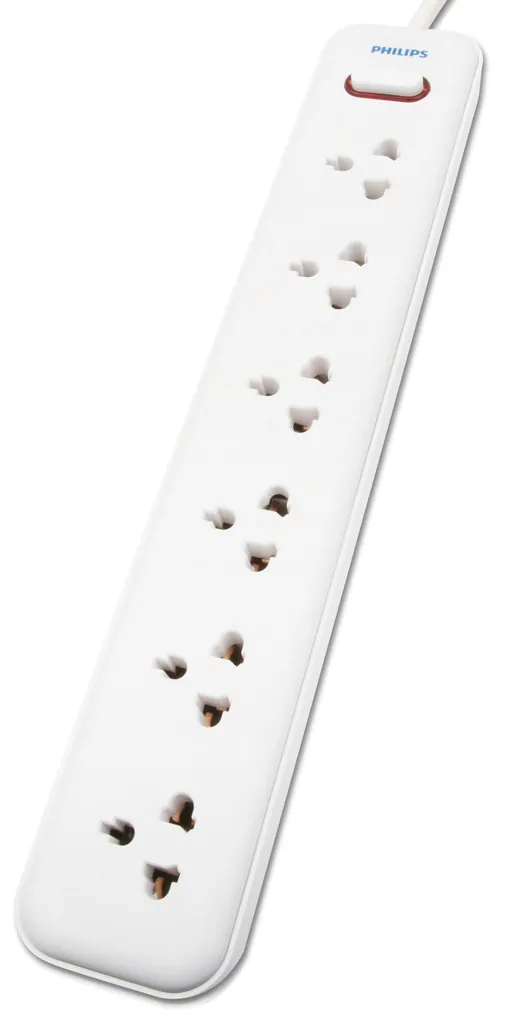 Philips SPS1650A/93 base múltiple 5 m 6 salidas AC Interior Blanco