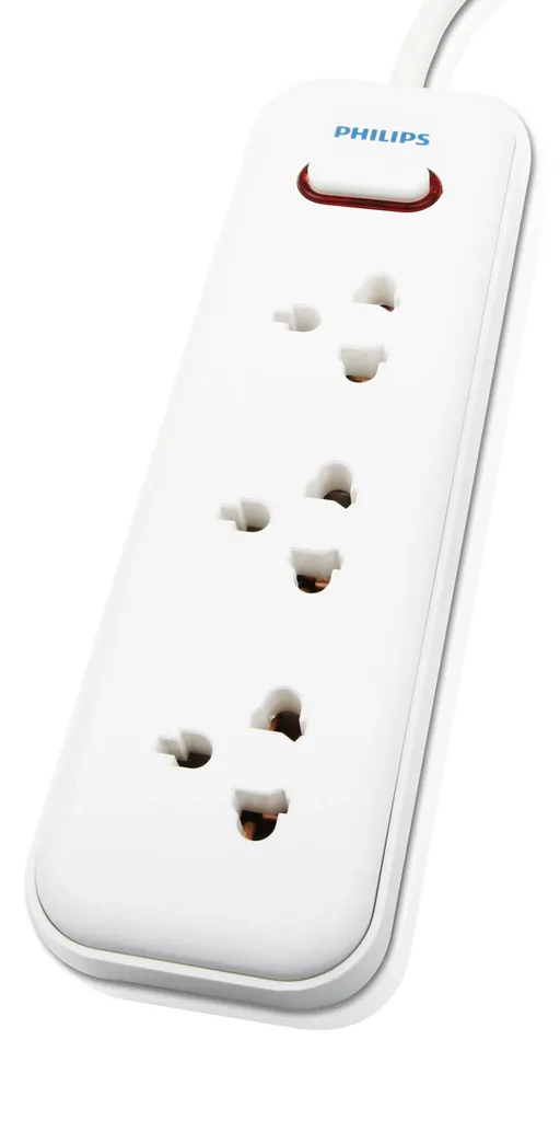 Philips SPS1350A/93 base múltiple 5 m 3 salidas AC Interior Blanco