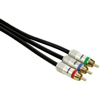 Hama 00083102 componente ( YPbPr) cable de vídeo 1,5 m 3 x RCA Negro