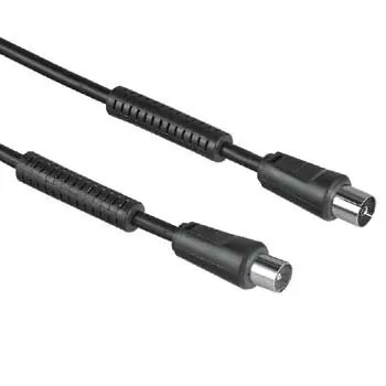 Hama 00029346 cable coaxial 5 m Negro