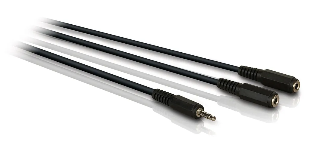 Philips SWX2166/10 cable de audio 2 m 3,5mm 2 x 3.5mm Negro