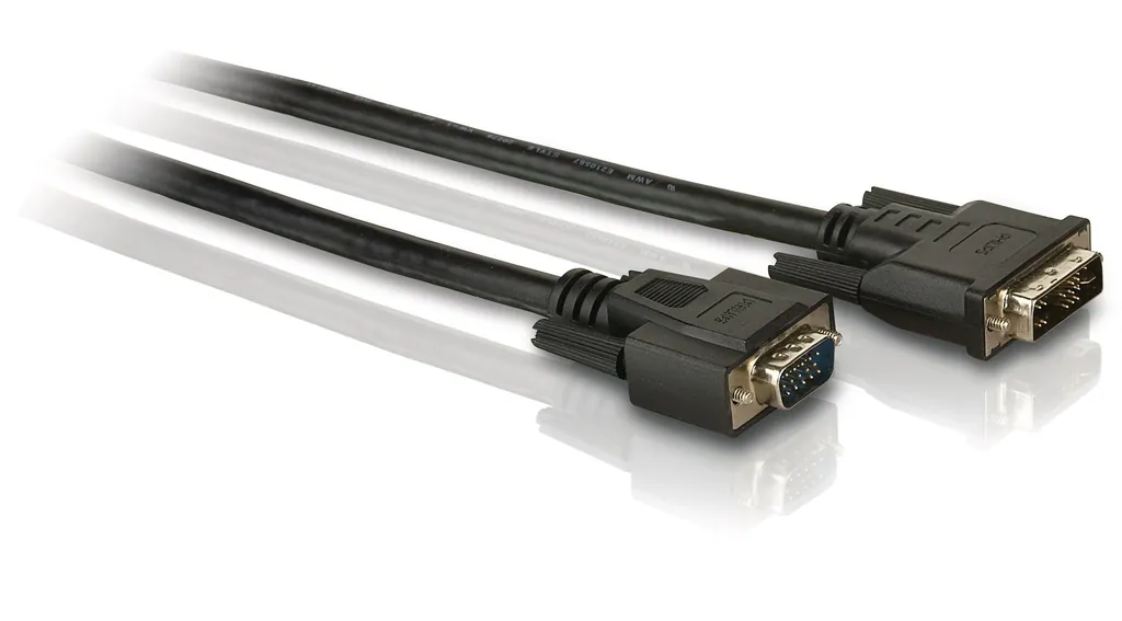 Philips SWX2122/10 adaptador de cable de vídeo 1,8 m DVI-D VGA (D-Sub) Negro