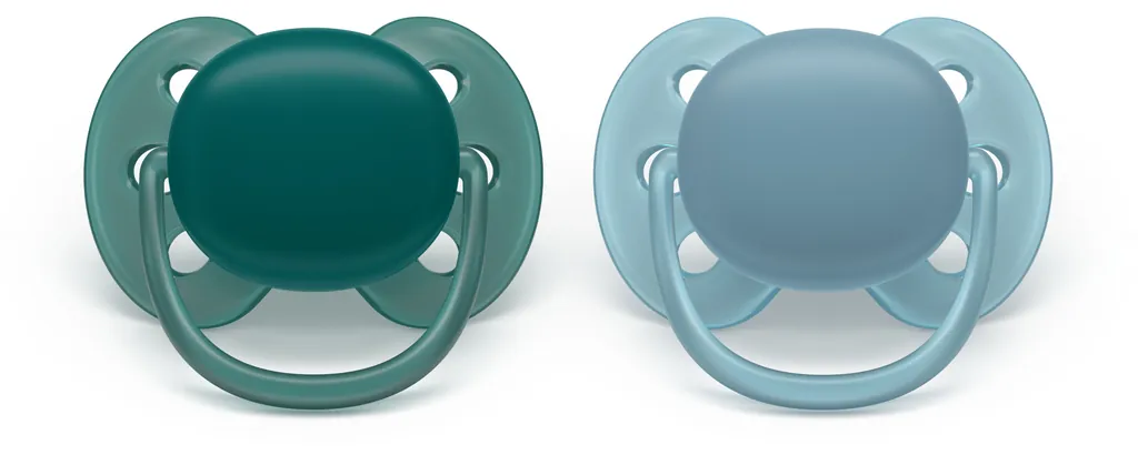 [SCF093/02] Philips AVENT SCF093/02 chupete de niño Chupete ultrasuave Ortodóntico Silicona Azul, Verde