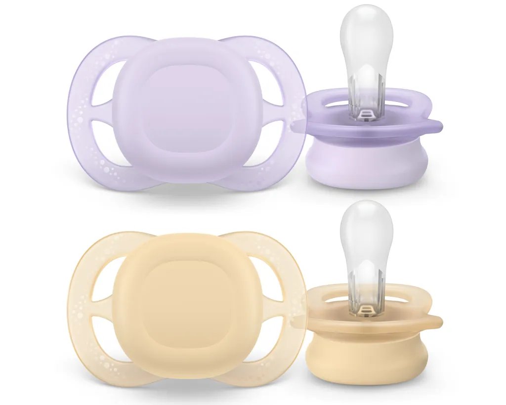 [SCF075/11] Philips AVENT SCF075/11 chupete de niño Chupete clásico para bebés Ortodóntico Silicona Beige, Lila