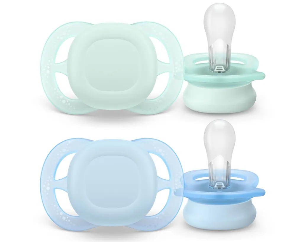 [SCF075/12] Philips AVENT SCF075/12 chupete de niño Chupete clásico para bebés Ortodóntico Silicona Azul, Verde