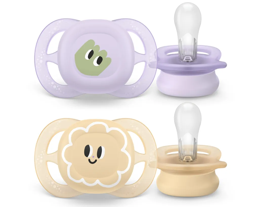 [SCF075/13] Philips AVENT SCF075/13 chupete de niño Chupete clásico para bebés Ortodóntico Silicona Beige, Lila