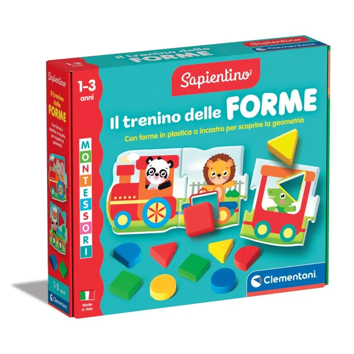 [16865] Clementoni Sapientino Montessori - Il Trenino Delle Forme