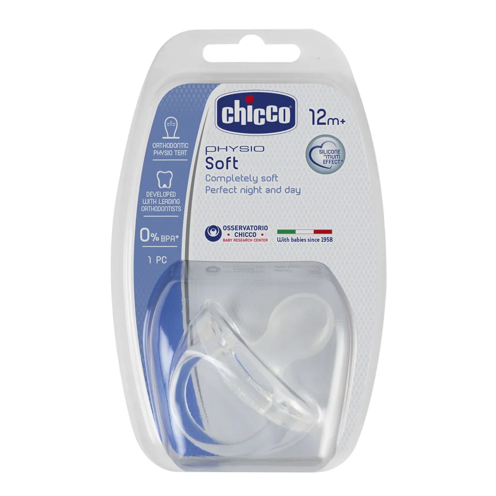 [1810000000] Chicco Physio Soft Chupete ventilado Silicona Transparente