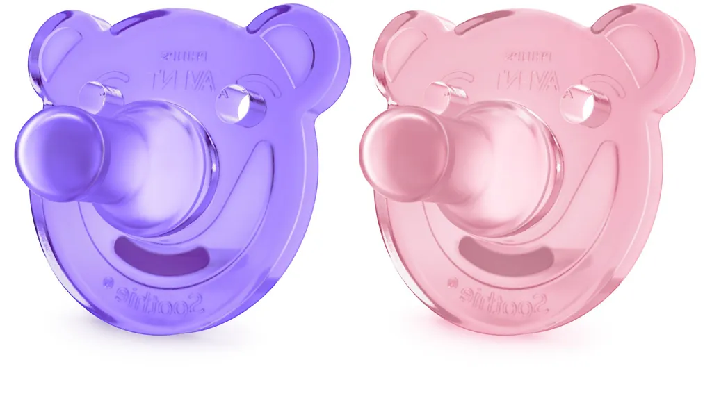 [SCF194/02] Philips AVENT SCF194/02 chupete de niño Chupete clásico para bebés Ortodóntico Silicona Lila, Rosa