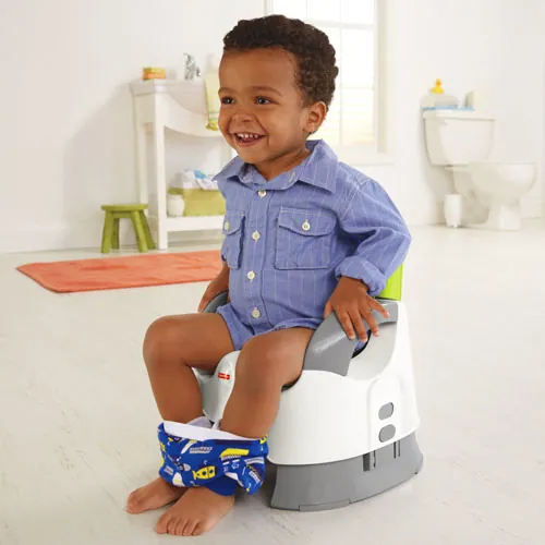 [CBV06-0] Fisher-Price Everything Baby Custom Comfort Potty adaptador infantil para asiento de inodoro Blanco, Verde, Gris