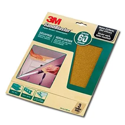 [60373] 3M SandBlaster Hoja abrasiva Grano grueso P60 3 pieza(s)