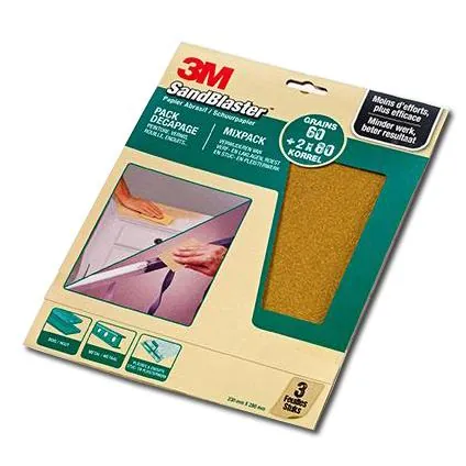 [60376] 3M SandBlaster Hoja abrasiva Grano grueso 3 pieza(s)
