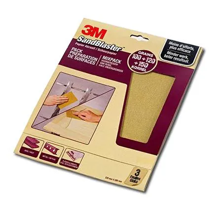 [69021] 3M SandBlaster Hoja abrasiva Grano medio 3 pieza(s)