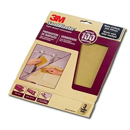 [69020] 3M SandBlaster Hoja abrasiva Grano medio P100 3 pieza(s)