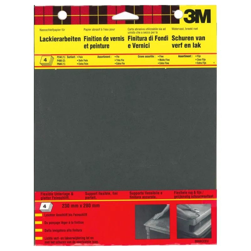 [9088CEEU] 3M 734 Wetordry Hoja abrasiva 4 pieza(s)