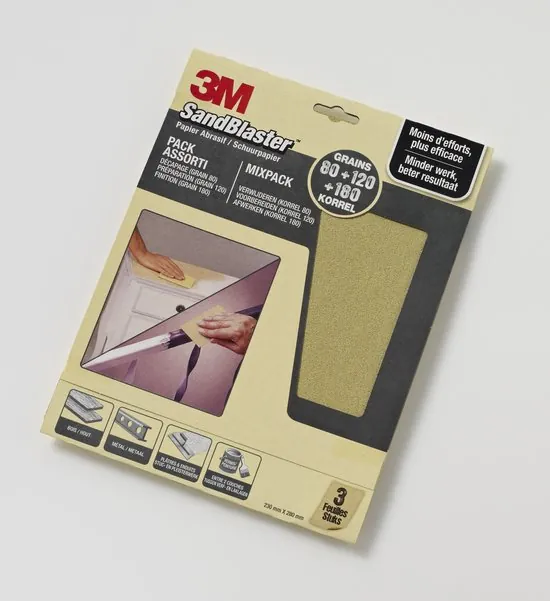 [69026M] 3M 69026M papel de lija Hoja abrasiva Kit de lijado manual 3 pieza(s)