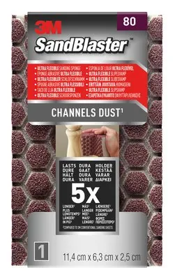 [980SBE] 3M 980SBE papel de lija Esponja de lijado Grano extrafino P80 1 pieza(s)