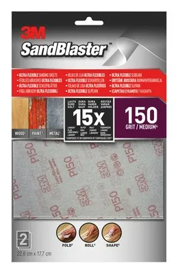 [28150SBE] 3M 28150SBE papel de lija Hoja abrasiva Grano muy fino P150 2 pieza(s)