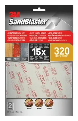 [28320SBE] 3M 28320SBE papel de lija Hoja abrasiva Grano muy fino P320 2 pieza(s)